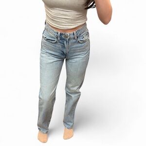 Zara Womens Light Blue Mom Jeans